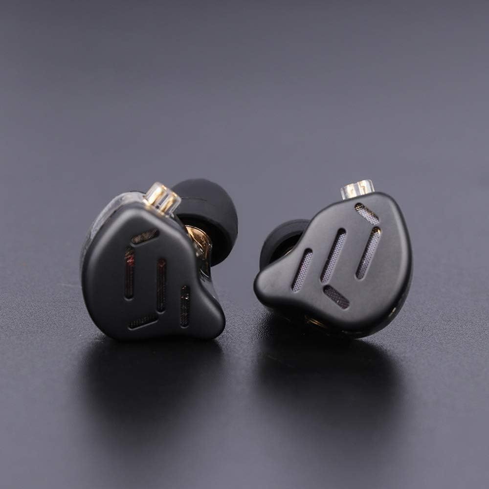 LINSOUL KZ Zax 1DD+7BA Hybrydowe Słuchawki HiFi z mikrofonem, czarne