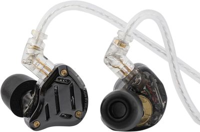 LINSOUL KZ ZS10 PRO 2 Słuchawki dokanałowe IEM, 1DD+4BA, Czarny, Bez Mikrofonu