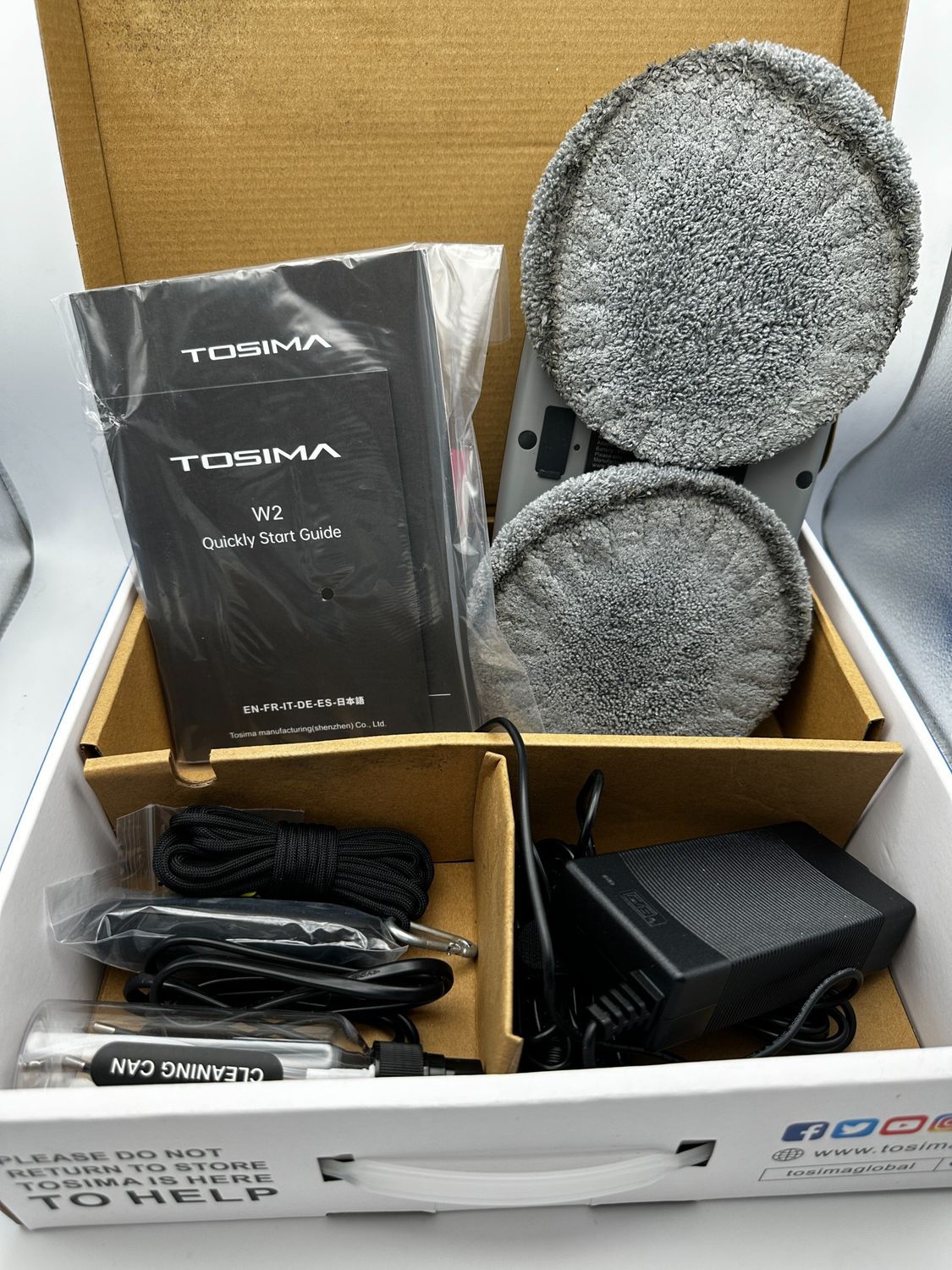 Tosima W2 Robot do Mycia Okien 3800PA, Elektryczny Czyściciel Okien