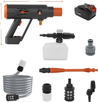 Bravolu Max 580 PSI Bezprzewodowa Myjka Wysokociśnieniowa z akcesoriami