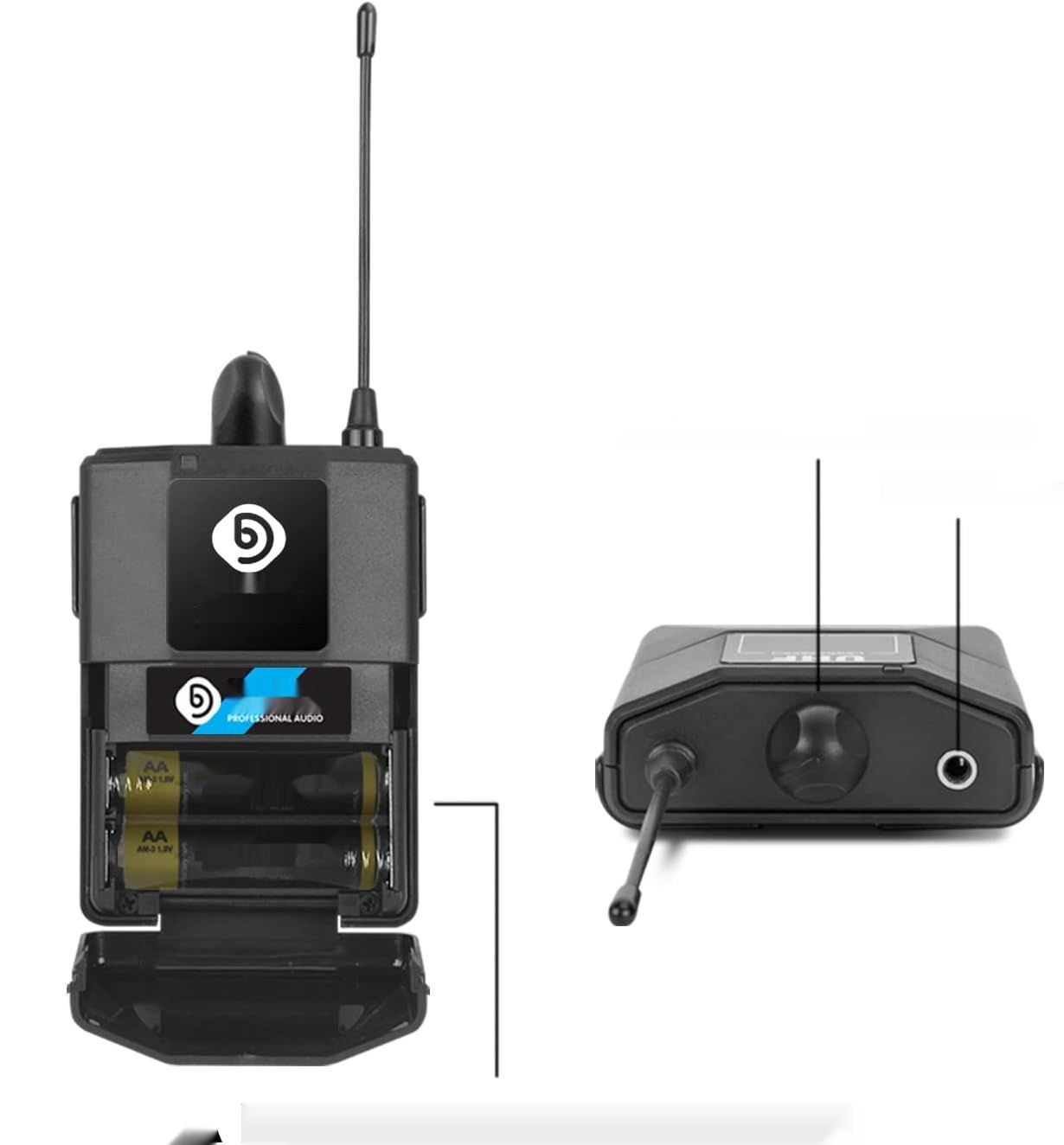 Debra Audio Pro System UHF 4-kanałowy, mikrofony, odbiornik, 4 nadajniki.