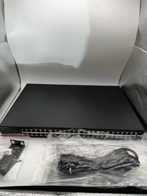 NICGIGA 48-portowy przełącznik Gigabit PoE+@400W, 2x1G SFP, montaż biurkowy/rackowy