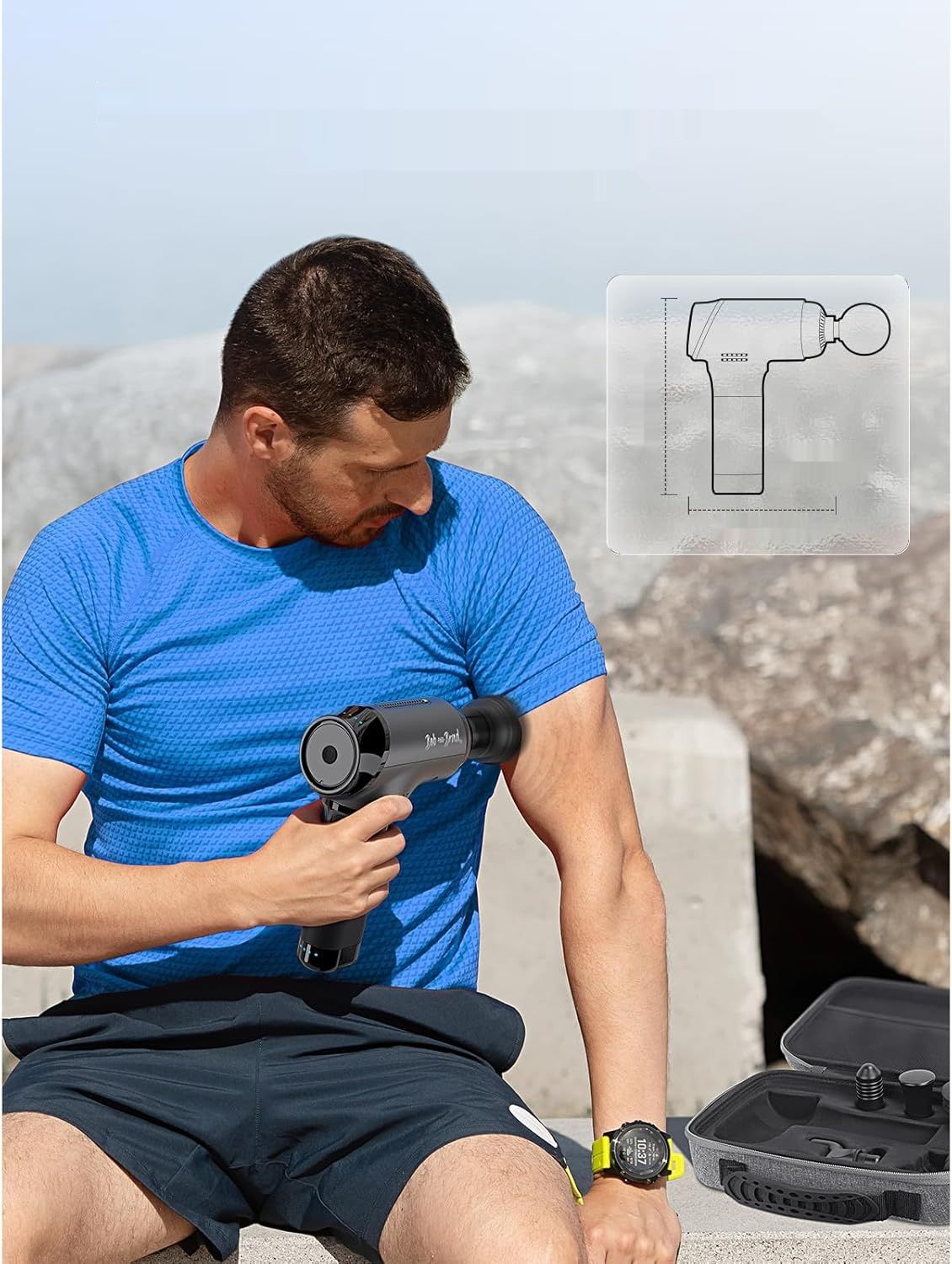 Pistolet do Masażu Bob i Brad T2, 10 mm, 4000 mAh, 3200 obr./min