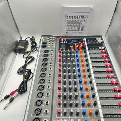 Depusheng DA12 mikser DJ z USB, Bluetooth, XLR, 48V, Cinch, 12-kanałowy.