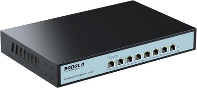 SODOLA 8-portowy przełącznik 10Gbit Easy Web Managed Switch