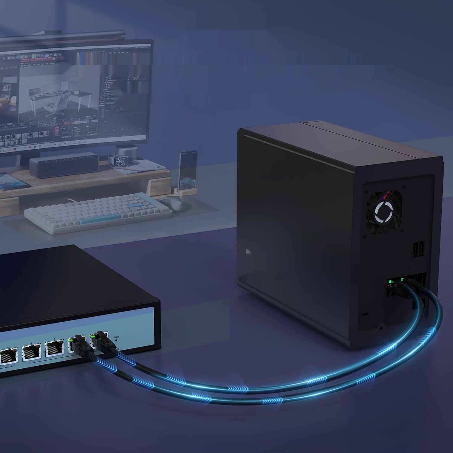 SODOLA 8-portowy przełącznik 10Gbit Easy Web Managed Switch