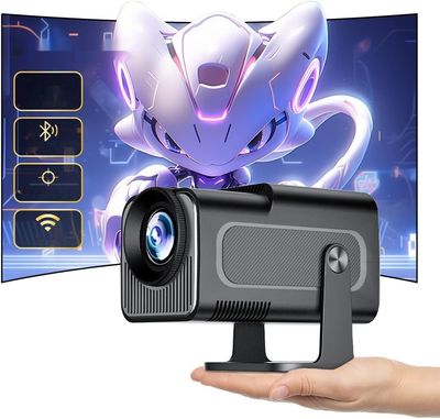 Mini projektor, Full HD 720p, Bluetooth 4K, autofokus, automatyczna korekcja.