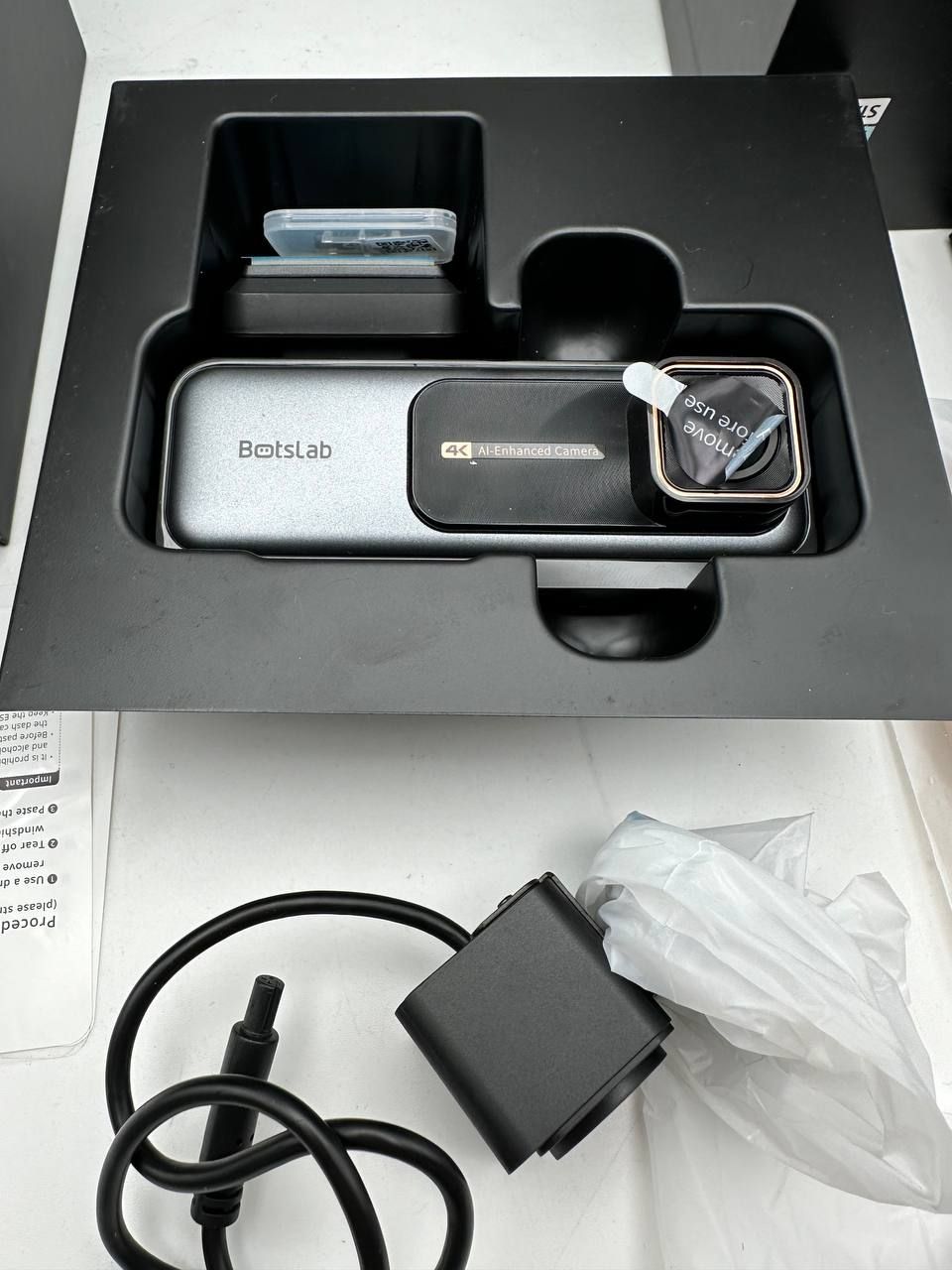 BOTSLAB Kamera Samochodowa Przednia Tylna 4K Dash Cam GPS z WiFi