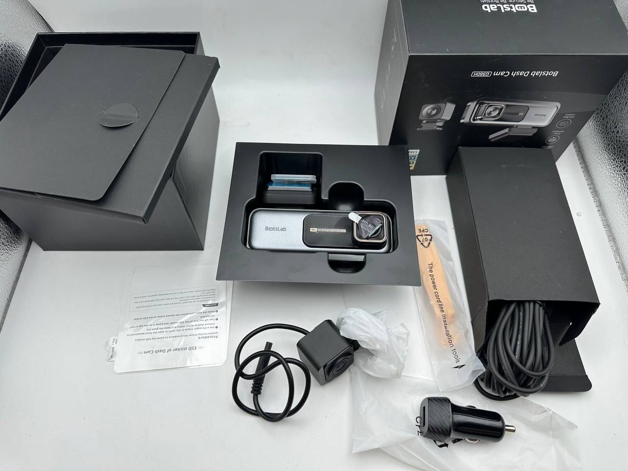 BOTSLAB Kamera Samochodowa Przednia Tylna 4K Dash Cam GPS z WiFi