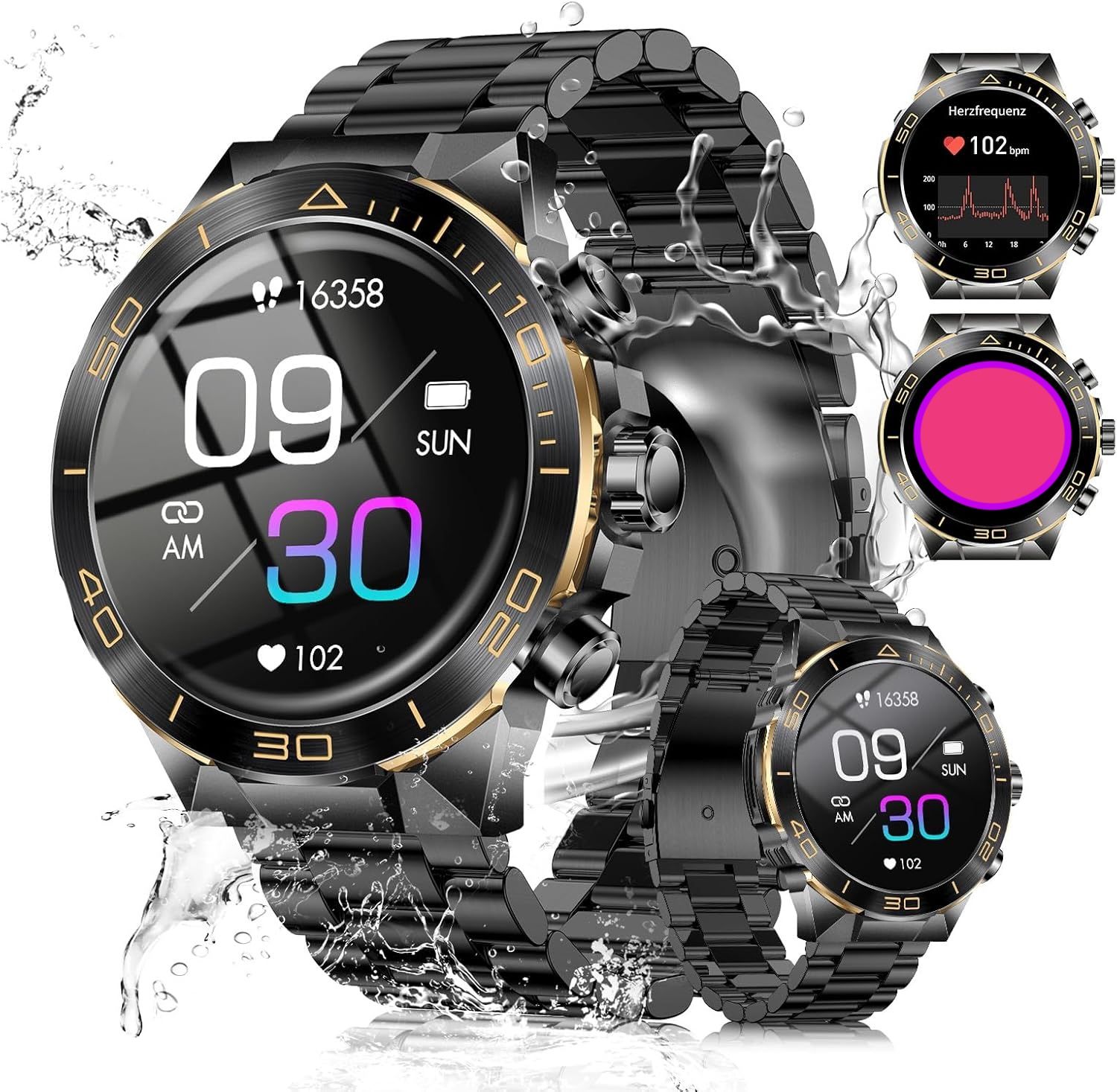 MiracDan Smartwatch Bluetooth 5.2, 1.43'' AMOLED Zegarek Sportowy