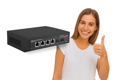 Binardat 6-portowy przełącznik zarządzalny 10 Gigabit