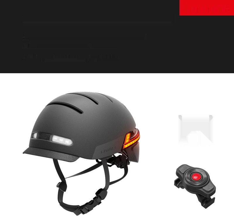 Inteligentny kask rowerowy z Bluetooth i diodami LED.