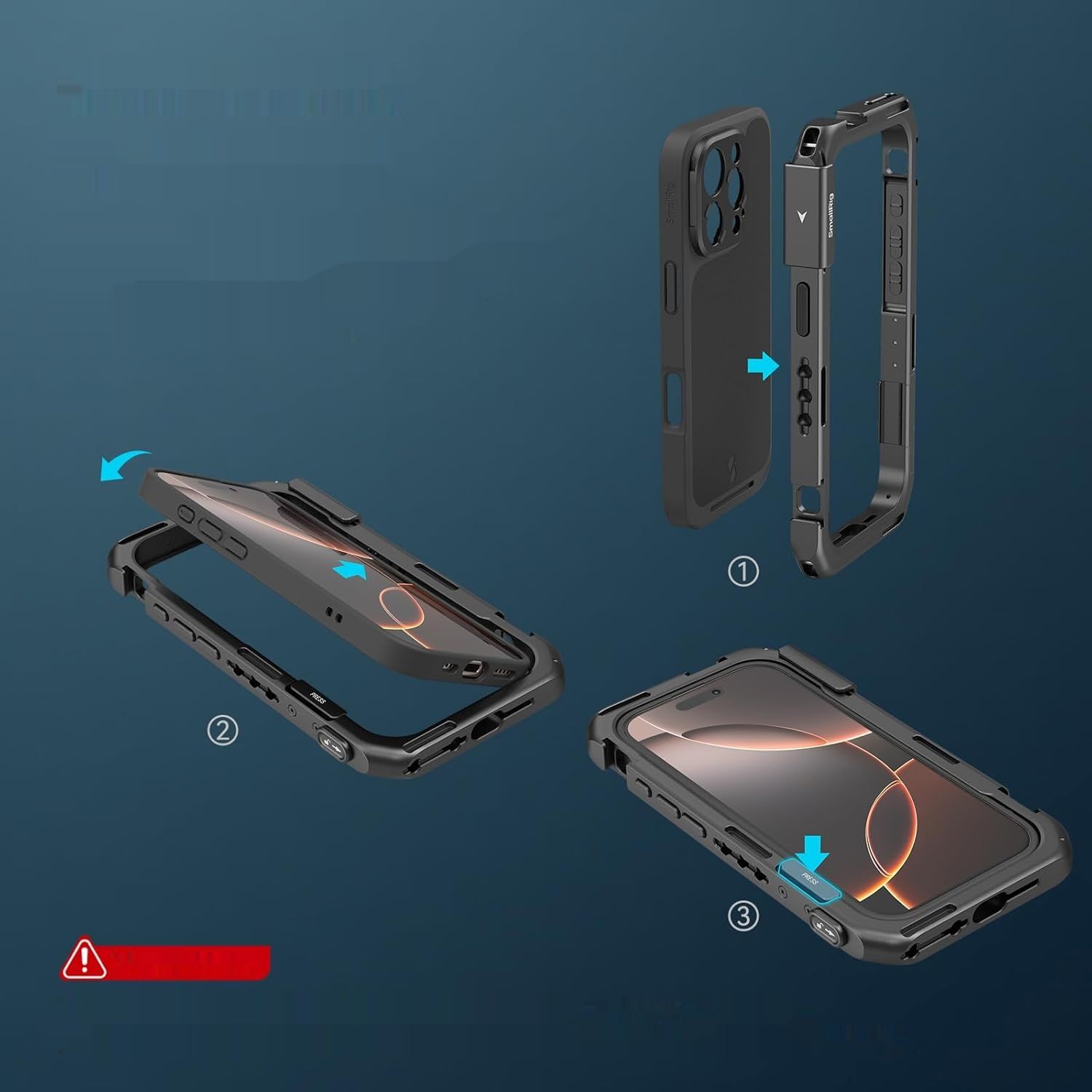 SMALLRIG Phone Video Cage Dual Handheld do iPhone'a 16 Pro Max - 5005