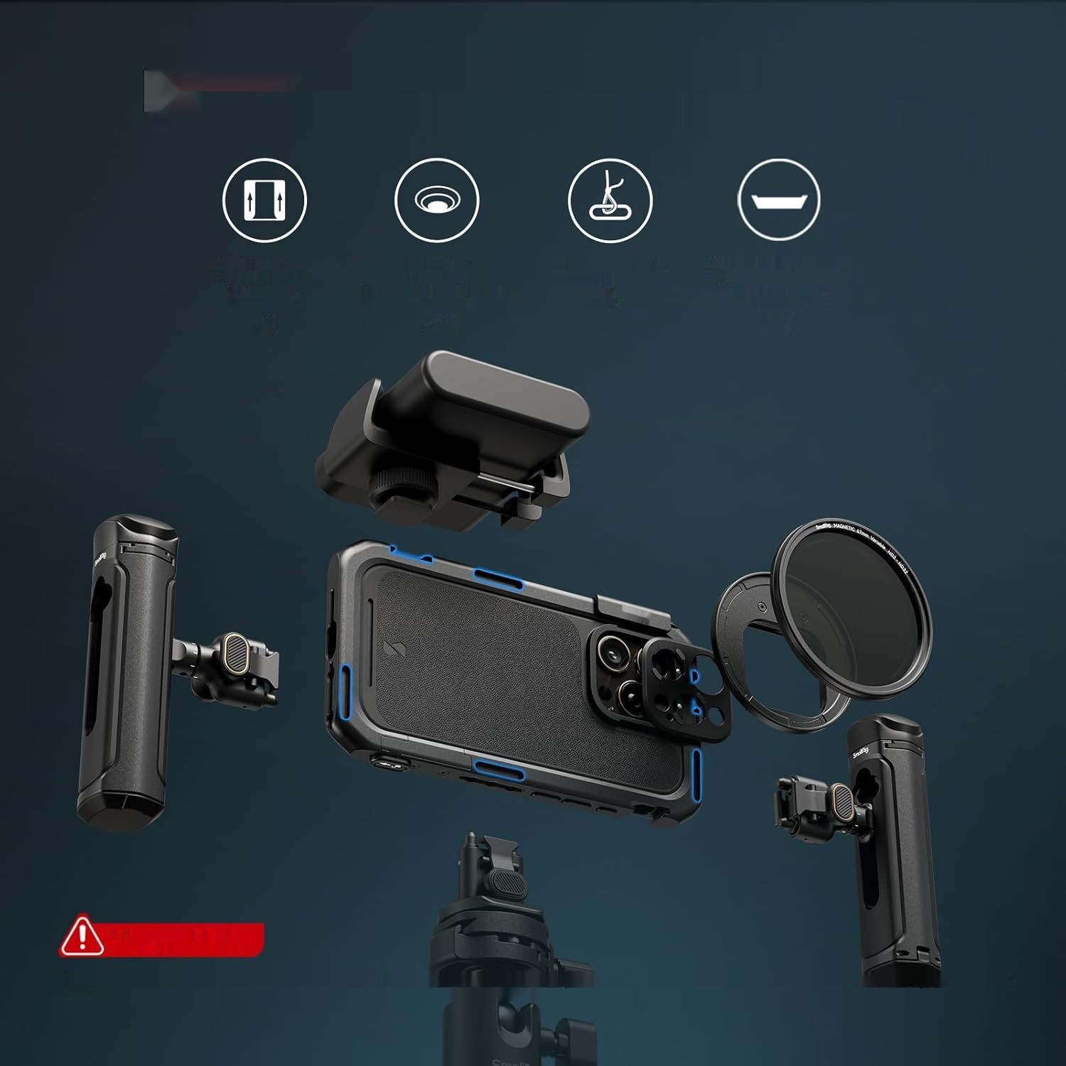 SMALLRIG Phone Video Cage Dual Handheld do iPhone'a 16 Pro Max - 5005