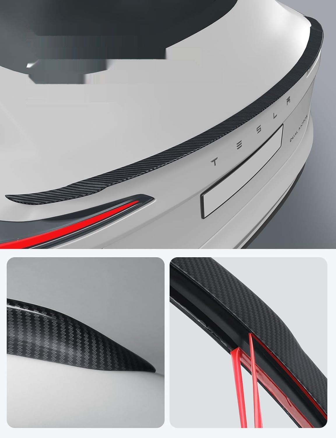 BASENOR 2024-2025 do Tesla Model 3 Performance Spoiler ABS Tylny Spoiler