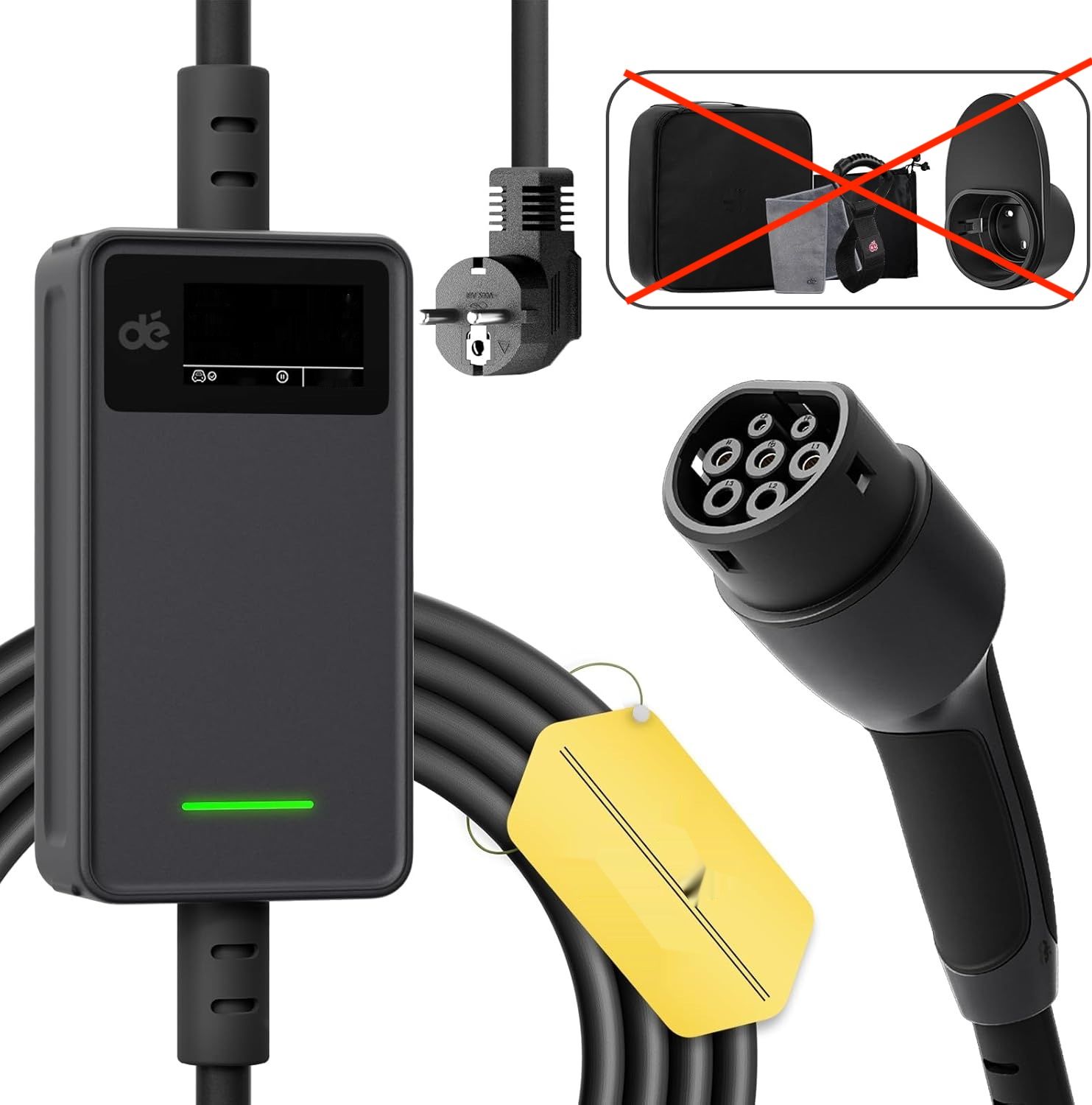 Kabel do ładowania typu 2 Schuko 3,68 kW, model 3/Y, e-208, Fortwo, Q4