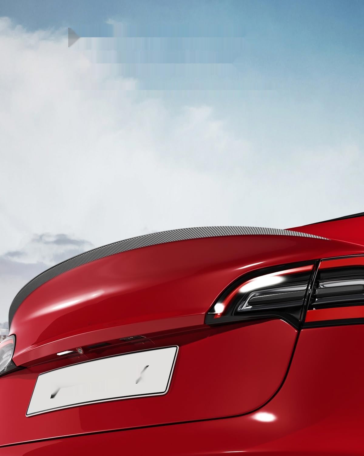 BASENOR Spoiler tylny dla Tesla Model Y, z matowego włókna węglowego