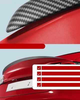 BASENOR Spoiler tylny dla Tesla Model Y, z matowego włókna węglowego