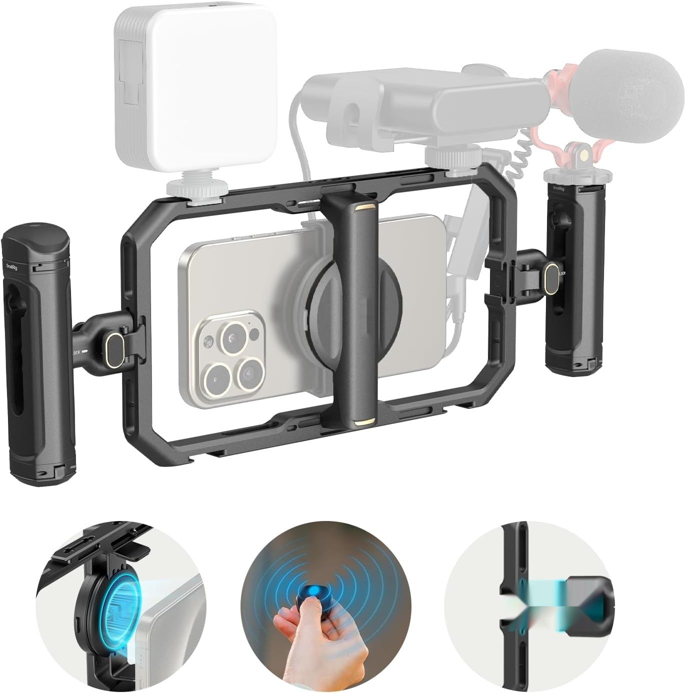 SMALLRIG Uniwersalny Zestaw Klatki Szybkiego Zwolnienia do Telefonu - 4597