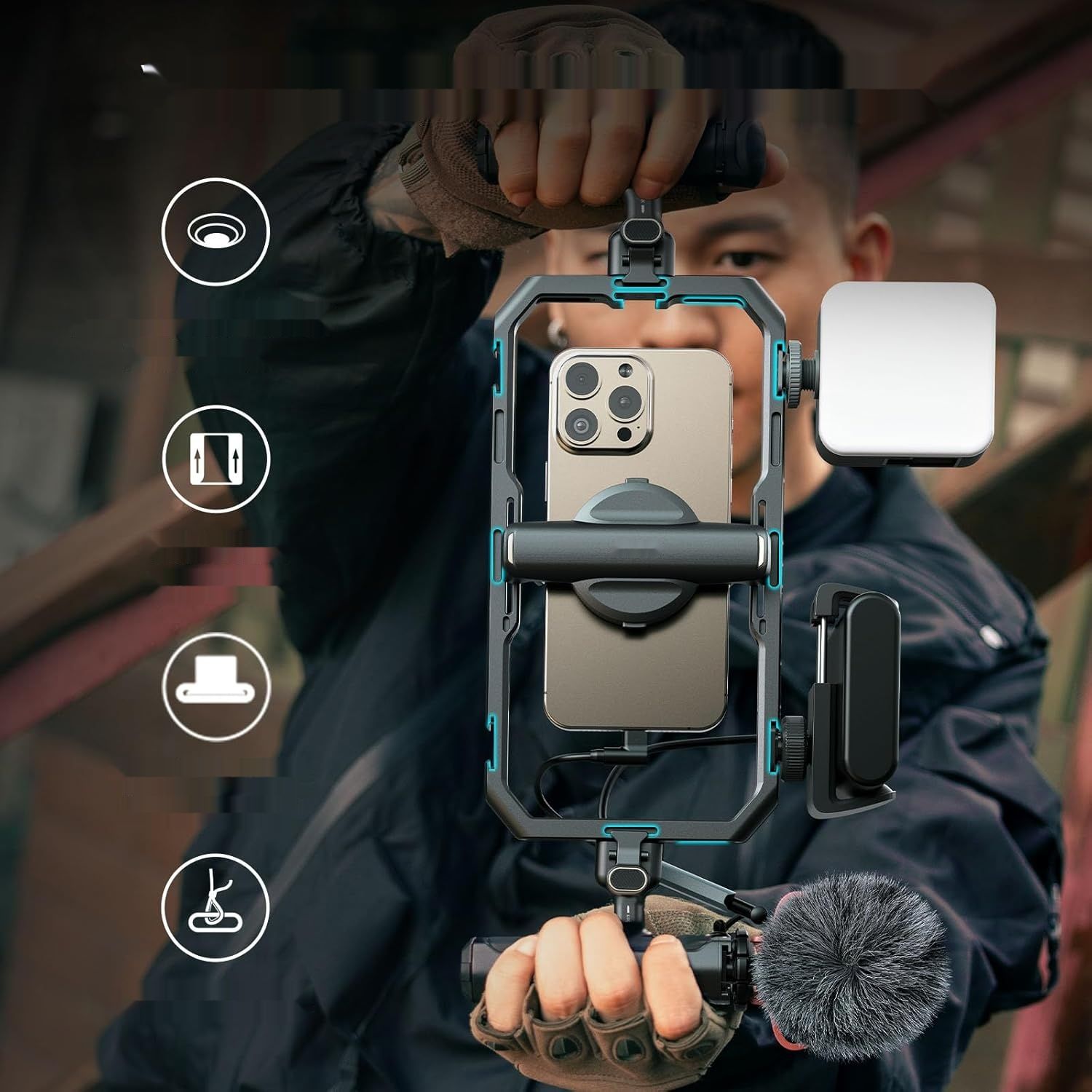 SMALLRIG Uniwersalny Zestaw Klatki Szybkiego Zwolnienia do Telefonu - 4597