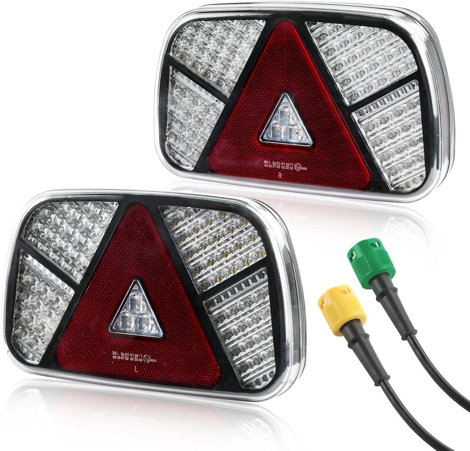 AOHEWEI Zestaw lamp tylnych do przyczepy 12V/24V