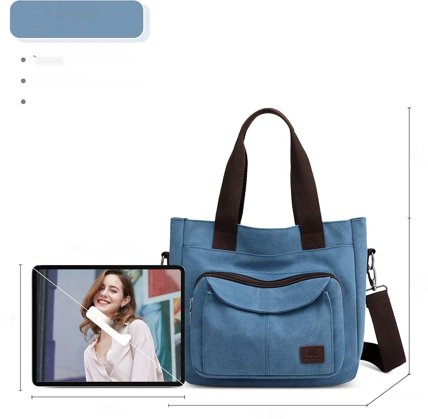 DIRRONA Torba damska Canvas