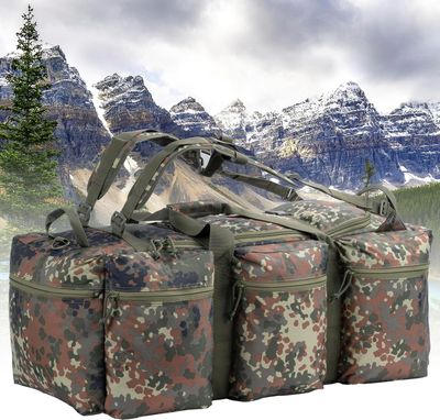 Backferry Duża torba wojskowa 100L, Camo Flecktarn, Plecak