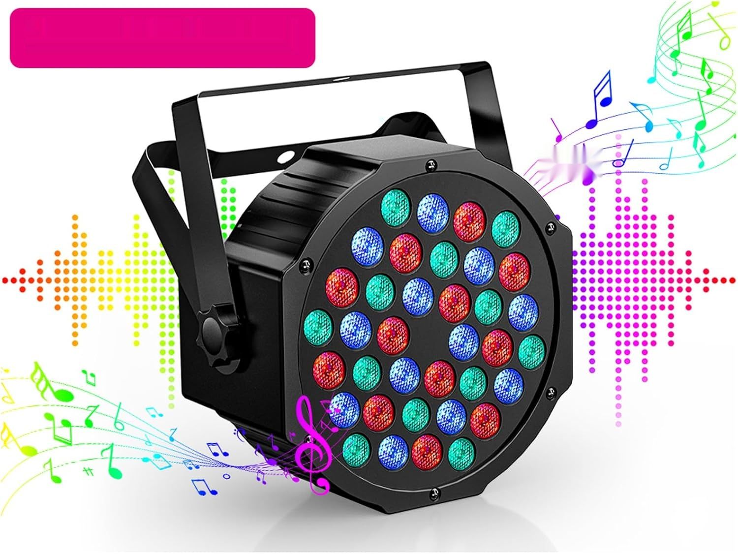 UKing 4PCS RGB Par LED Batterie DMX Bezprzewodowy, Ładowalny 36 LED