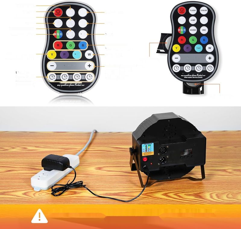 UKing 4PCS RGB Par LED Batterie DMX Bezprzewodowy, Ładowalny 36 LED
