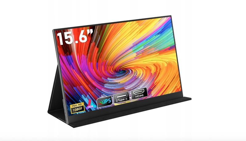 Przenośny monitor HONGO 15,6" 1920x1080 USB-C HDMI wbudowane głośniki