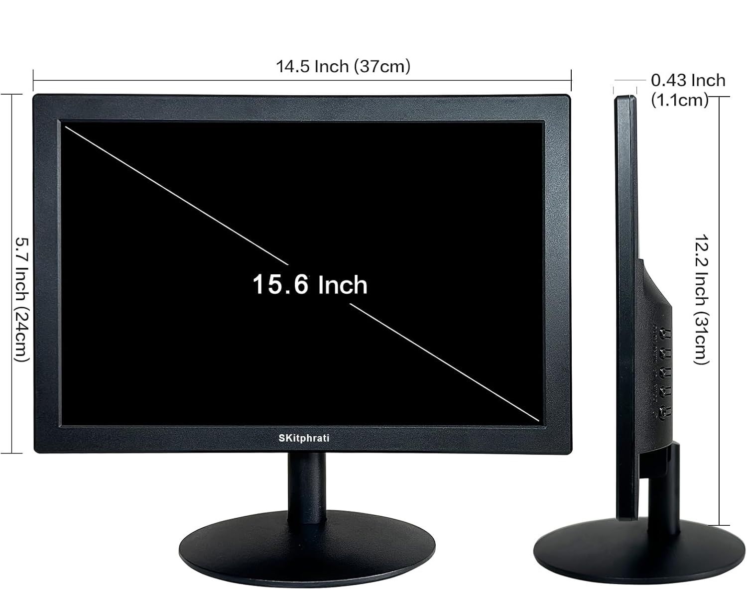Monitor 15,6'' SKitphrati FHD 1080p z HDMI i VGA