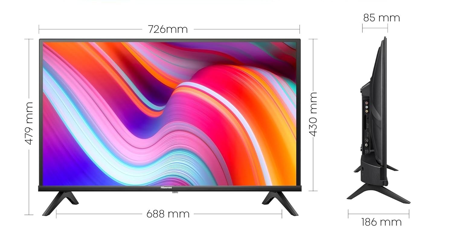 Telewizor Hisense 32A4K – 32-calowy HD Smart TV z Trybem Gry, Sportem