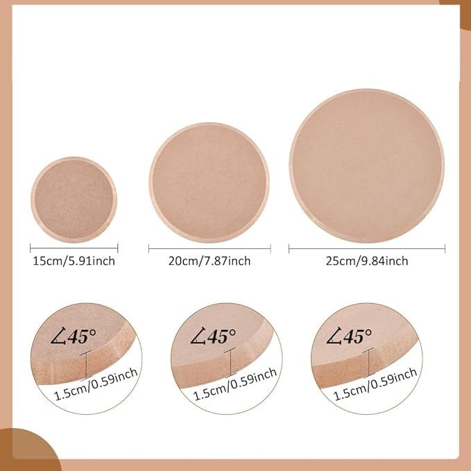 BENECREAT Zestaw 3 okrągłych form garncarskich