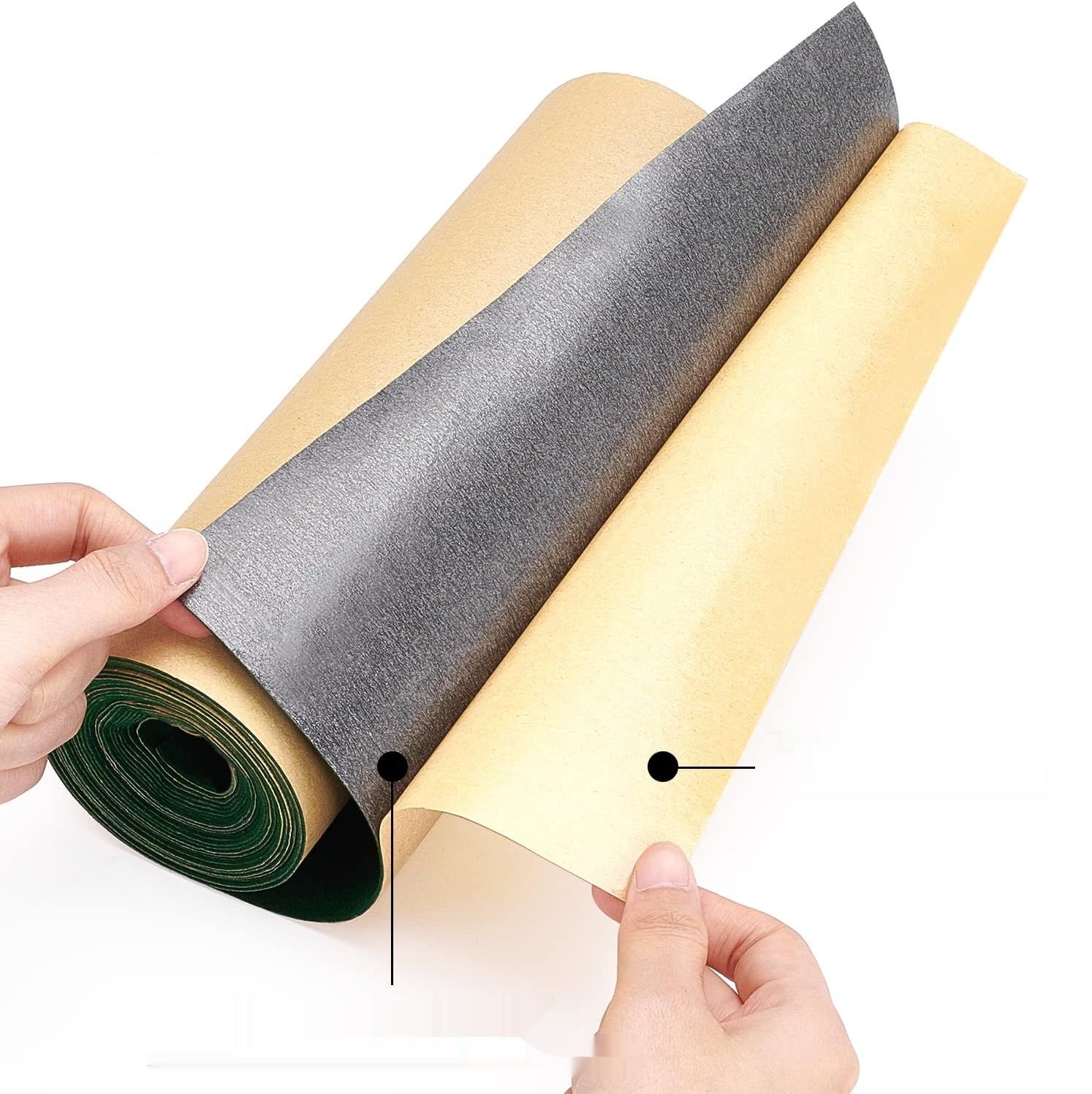 BENECREAT Samoprzylepny ciemnozielony welur 4 m x 25 cm