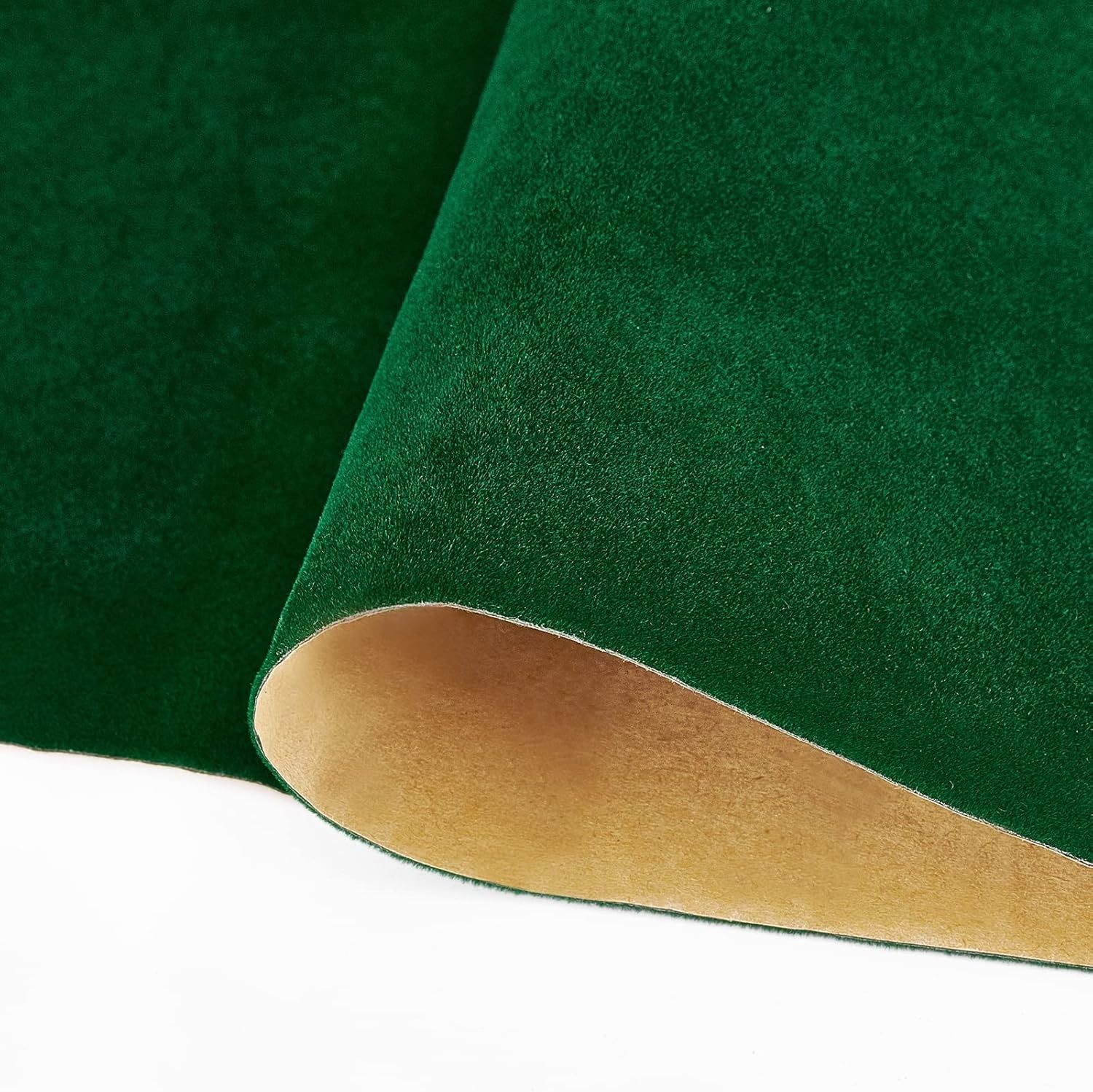 BENECREAT Samoprzylepny ciemnozielony welur 4 m x 25 cm