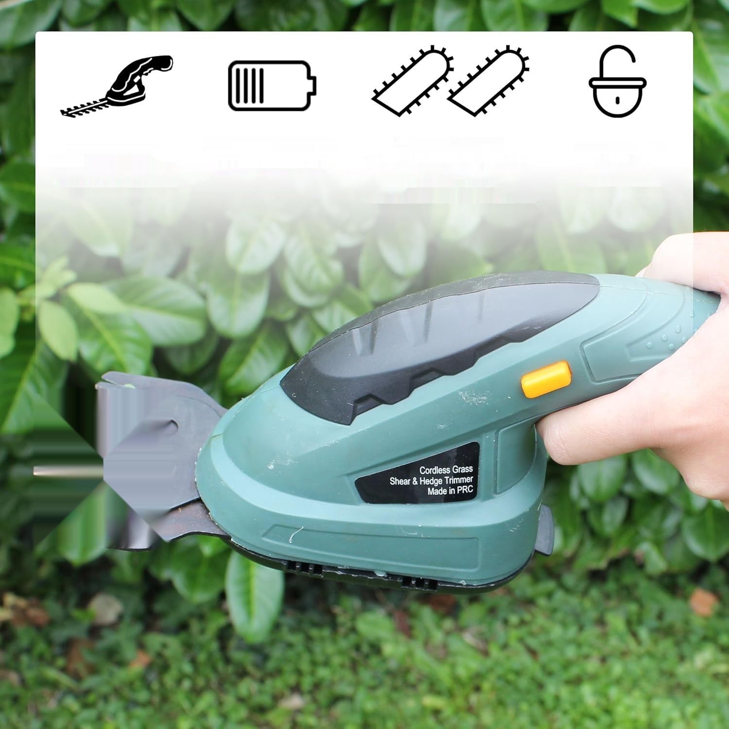 Nożyce do żywopłotu, bezprzewodowe, akumulator litowo-jonowy