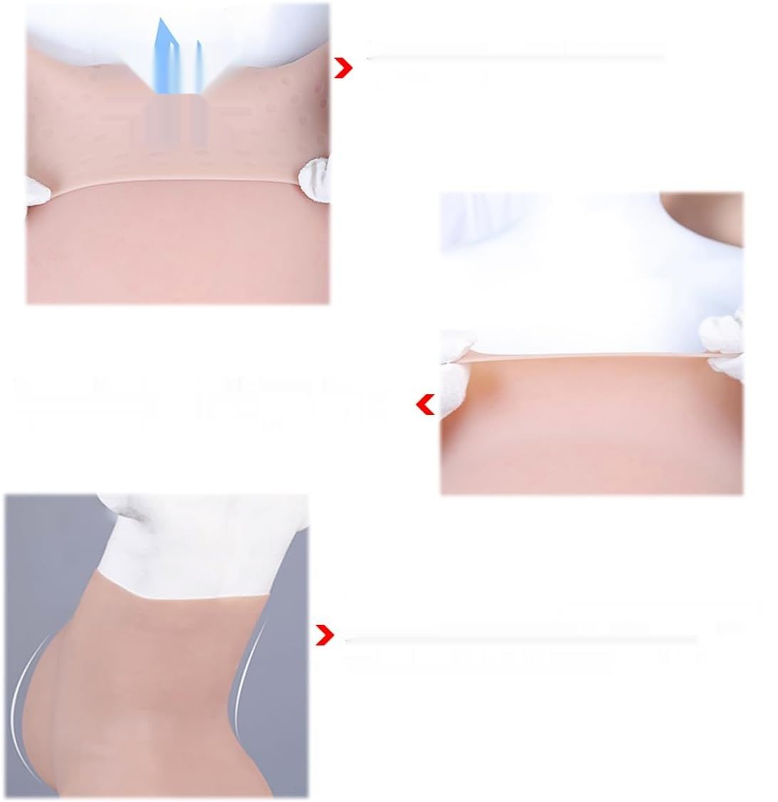 YRZGSAWJ – Realistyczny silikonowy brzuch ciążowy 6–9 miesiąc