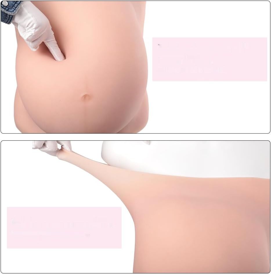 YRZGSAWJ – Realistyczny silikonowy brzuch ciążowy 6–9 miesiąc