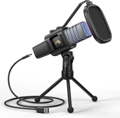 TONOR TC30 RGB – Mikrofon USB do gier, streamingu i podcastu