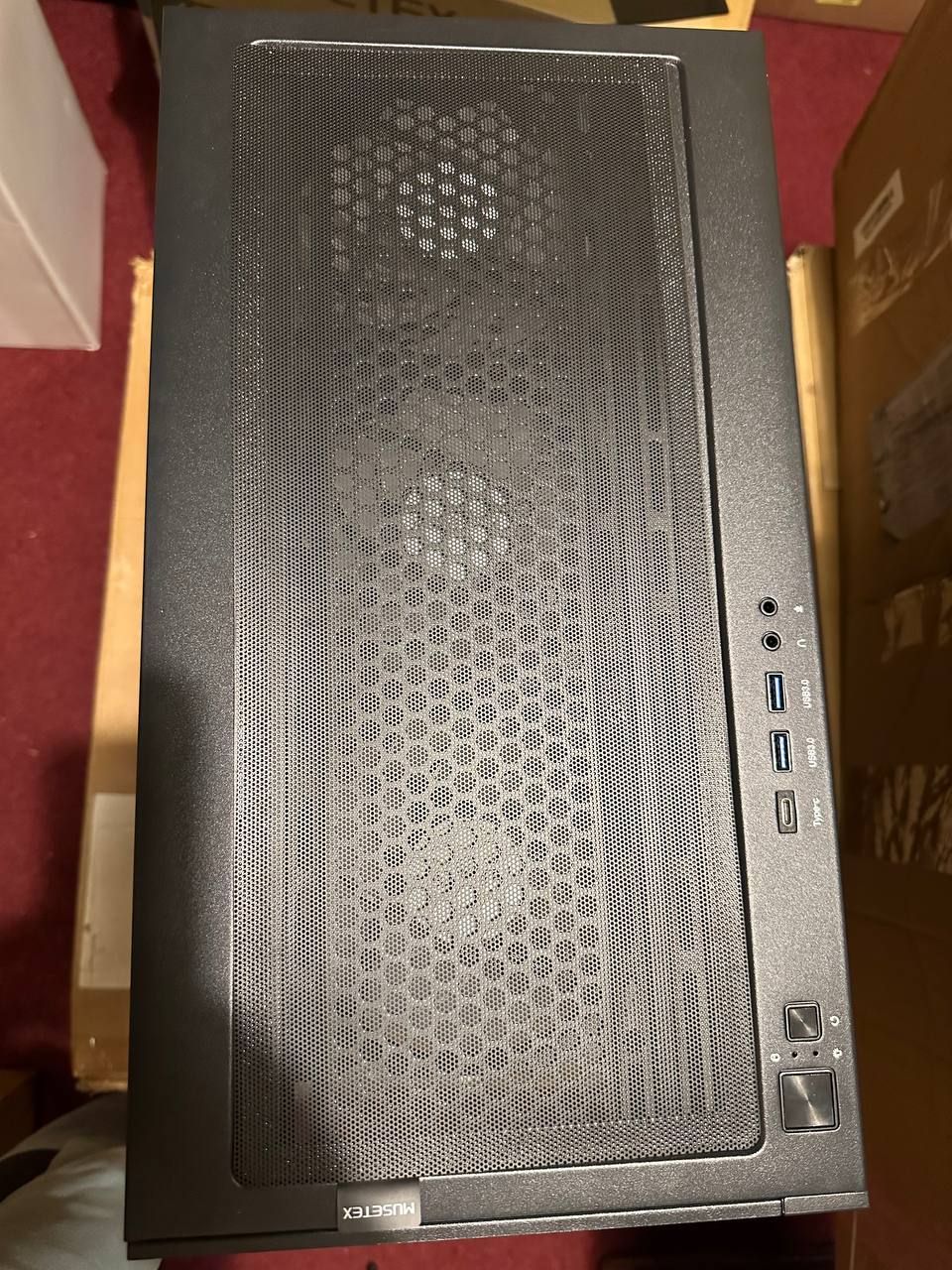 MUSETEX Obudowa PC ATX z wstępnie zainstalowanymi 6 wentylatorami PWM