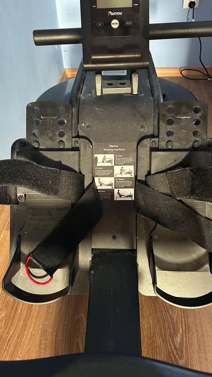 PASYOU wioślarz wodny do domu, nośność 160 kg, LCD, kompatybilny z Kinomap