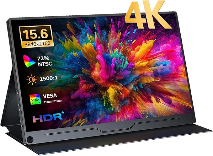 Przenośny monitor 15,6" 4K UHD 3840x2160 HDMI USB‑C IPS do komputera
