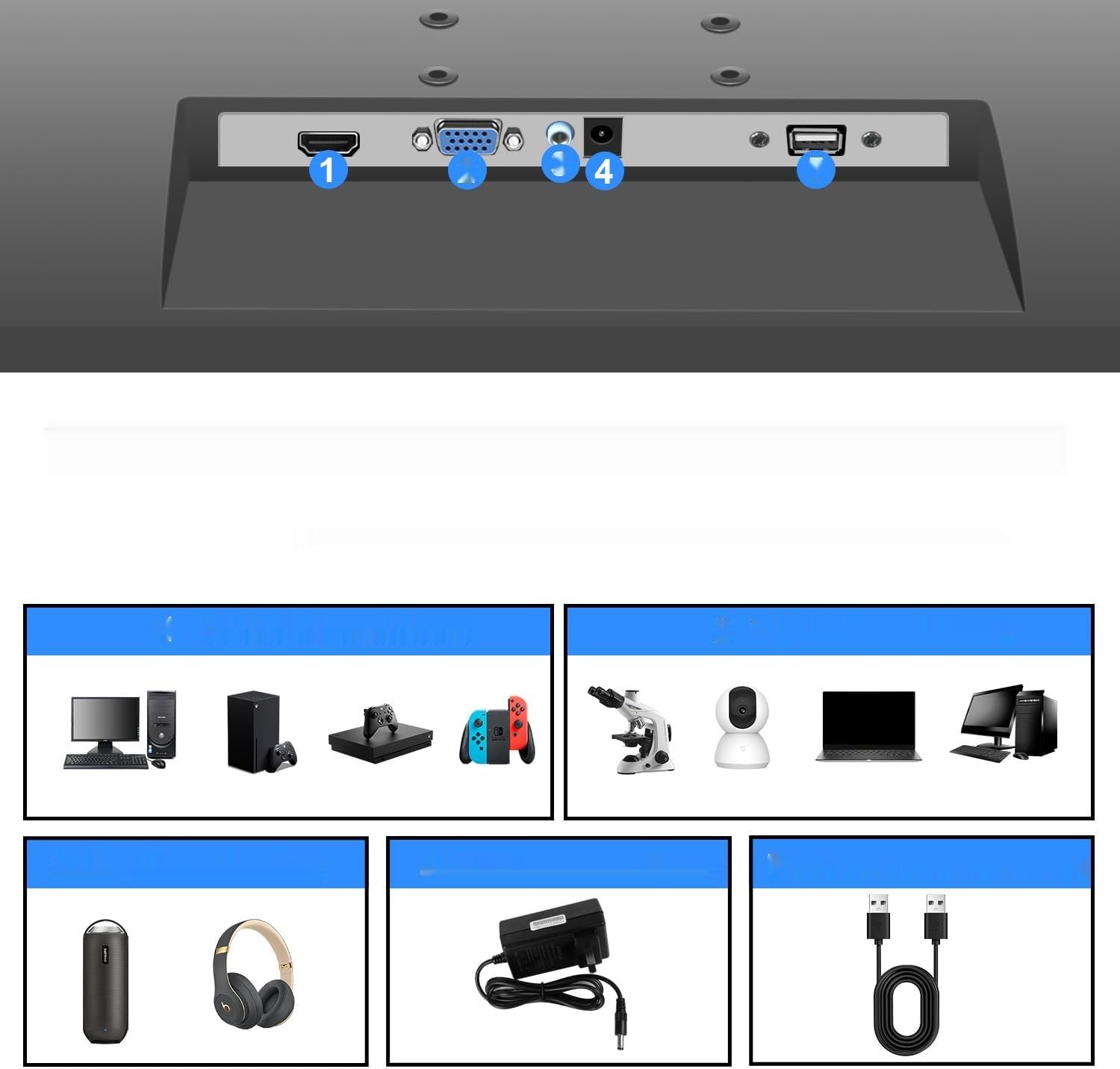Touchscreen PC Monitor 21,5" Full HD 1920 x 1080P