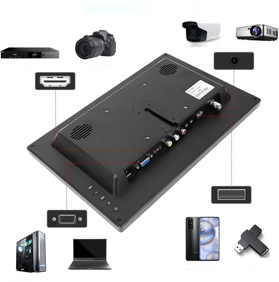 Prechen 11,6" przenośny monitor CCTV HD 1366 x 768