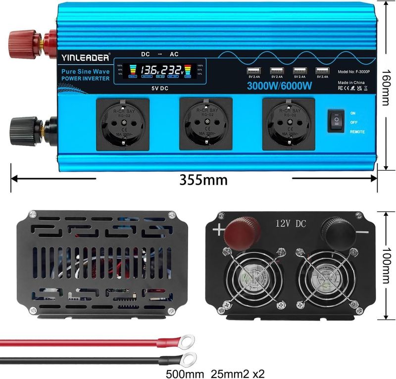 Yinleader Przetwornica Napięcia 3000W