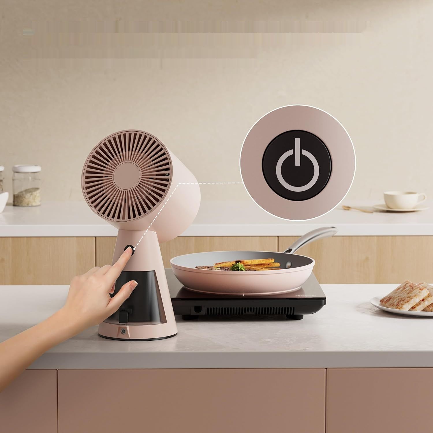 CIARRA CBPHP01 HOOD TO GO – mini okap przenośny w kolorze różowym