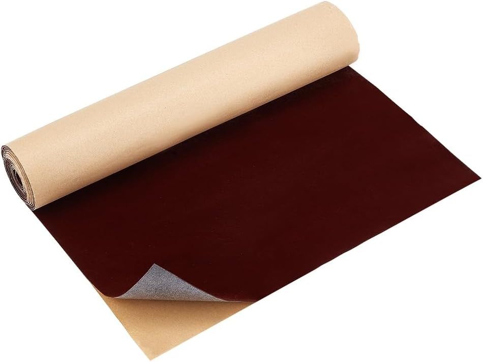 BENECREAT samoprzylepna brązowa welurowa folia flokowana 40 cm x 3 m