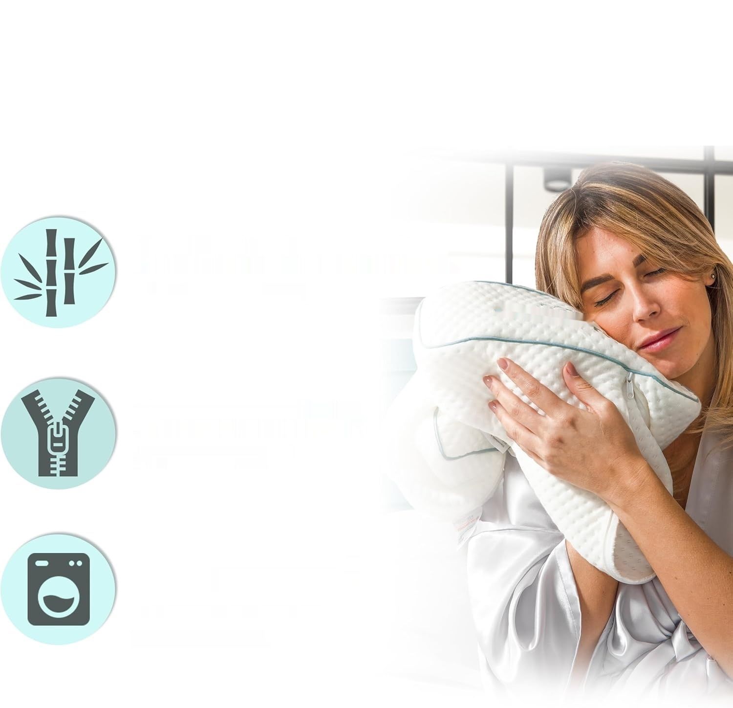 Poduszka pod kark do spania, o średniej twardości, ortopedyczna