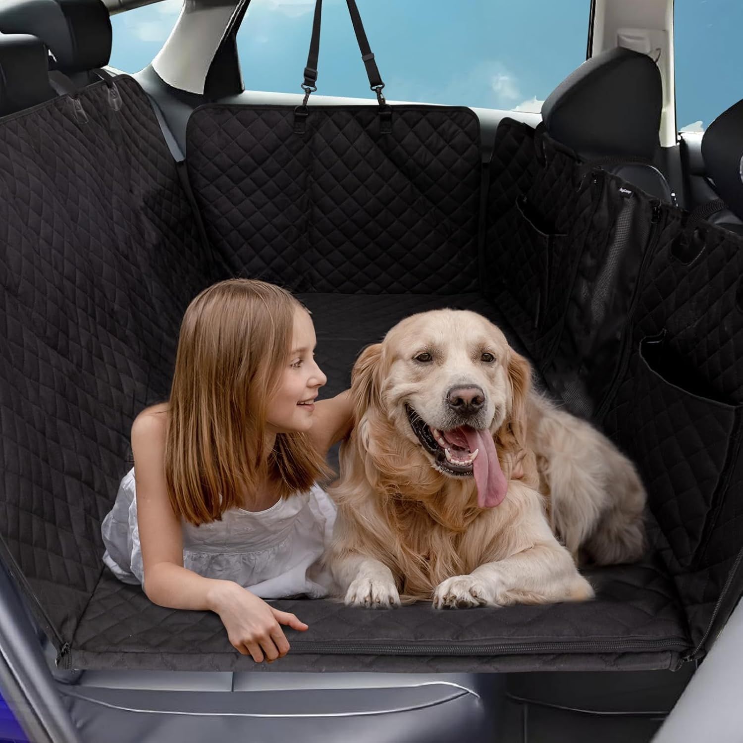 KingCamp pokrowiec na fotel samochodowy dla psa z twardym dnem