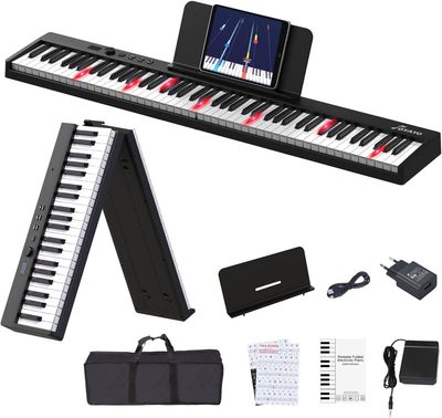Składany keyboard pianinowy 88-klawiszowy, przenośny